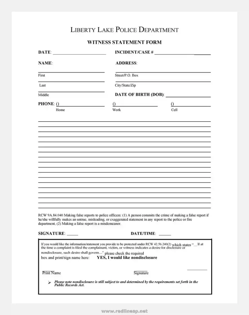 sample witness statement form 07