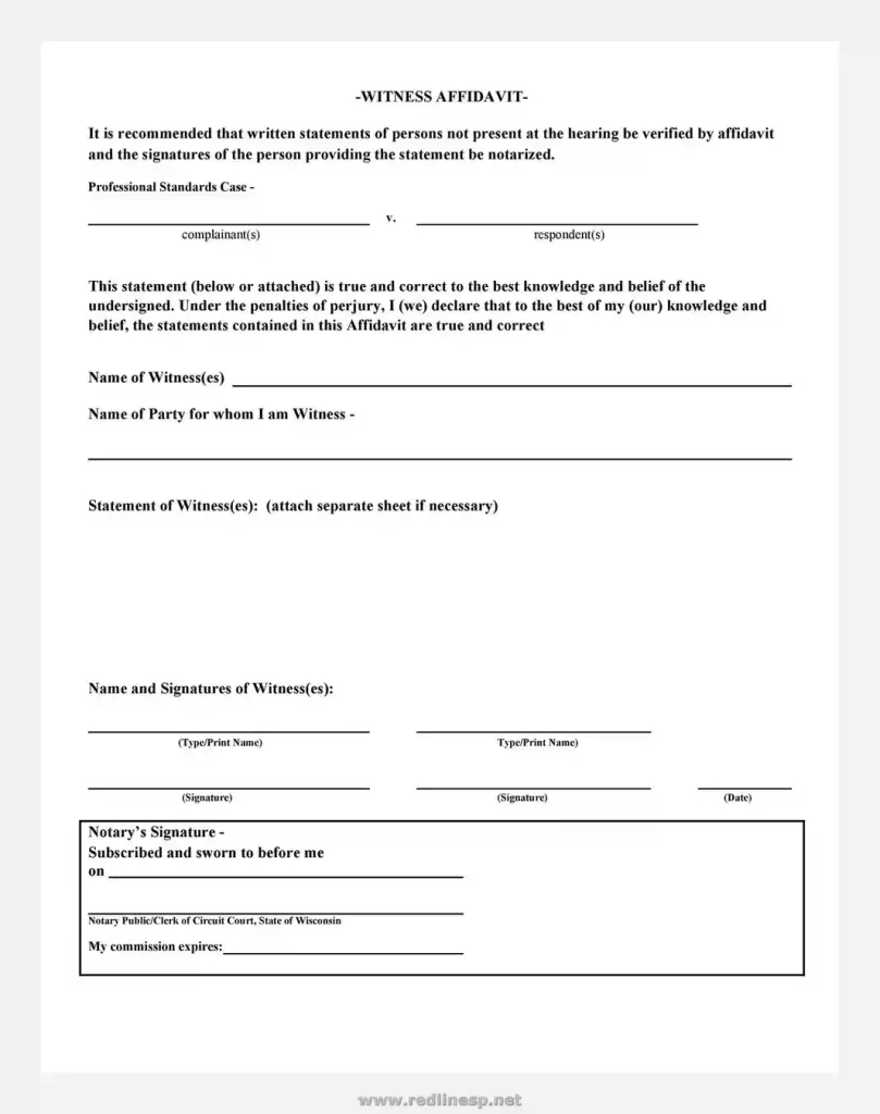 sample witness statement form 12