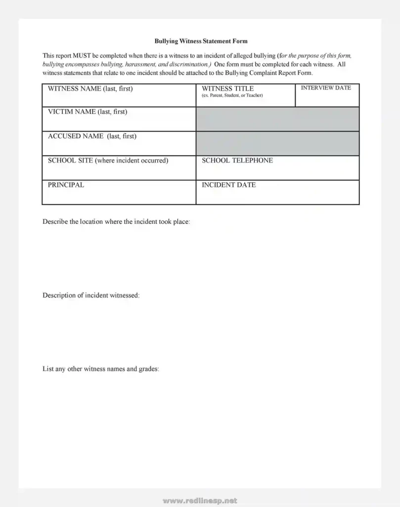 sample witness statement form 22