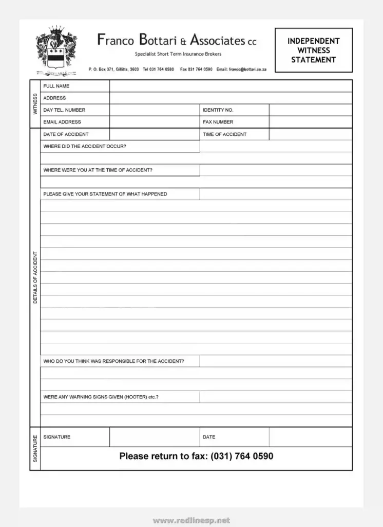 sample witness statement form 50